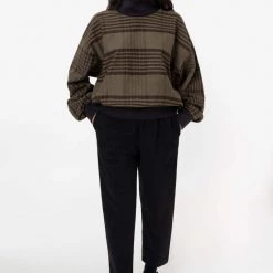 Los Angeles Apparel Women's RCF01 - Flannel Turtleneck Sweater With Heavy Cotton Rib