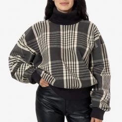 Los Angeles Apparel Women's RCF01 - Flannel Turtleneck Sweater With Heavy Cotton Rib