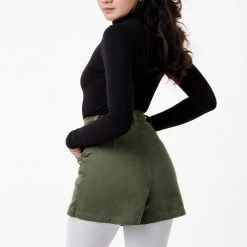 Los Angeles Apparel RCT380 - Cotton Twill Button-Front Skort Women's