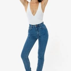 Los Angeles Apparel RDNW701 - High Waisted Tapered Jean Women's 16 Los Angeles Apparel RDNW701 - High Waisted Tapered Jean Women's