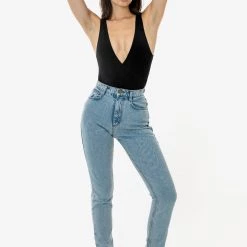 Los Angeles Apparel RDNW701 - High Waisted Tapered Jean Women's 17 Los Angeles Apparel RDNW701 - High Waisted Tapered Jean Women's