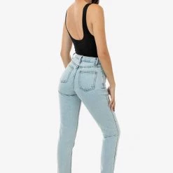 Los Angeles Apparel RDNW701 - High Waisted Tapered Jean Women's 14 Los Angeles Apparel RDNW701 - High Waisted Tapered Jean Women's