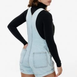 Los Angeles Apparel Women's RDNW714 - Denim Cuffed Short All