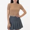Los Angeles Apparel RFK381 - Cashmere Knit Crop Tee Women's