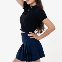 Los Angeles Apparel RFK46GD - Cotton Short Sleeve Cropped Polo Sweater Women's 25 Los Angeles Apparel RFK46GD - Cotton Short Sleeve Cropped Polo Sweater Women's