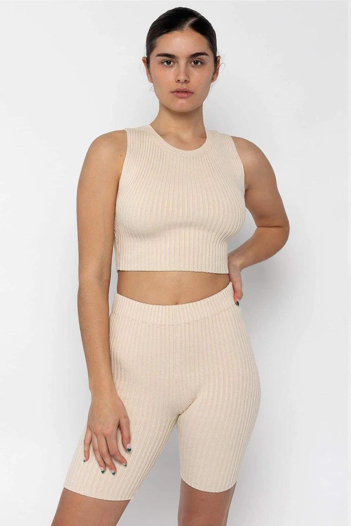 Los Angeles Apparel Women's RFK50 - Ultra Heavy Knit Ribbed Crop Top 7 Los Angeles Apparel Women's RFK50 - Ultra Heavy Knit Ribbed Crop Top