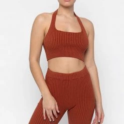 Los Angeles Apparel RFK51 - Ultra Heavy Knit Ribbed Halter Top 17 Los Angeles Apparel RFK51 - Ultra Heavy Knit Ribbed Halter Top