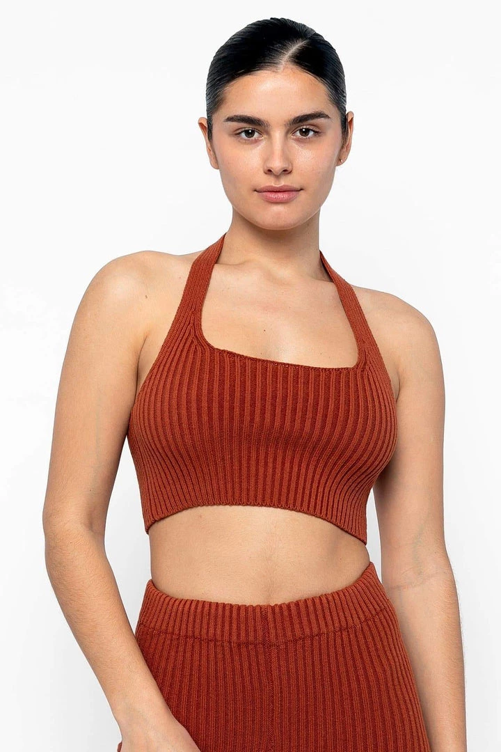 Los Angeles Apparel RFK51 - Ultra Heavy Knit Ribbed Halter Top 12 Los Angeles Apparel RFK51 - Ultra Heavy Knit Ribbed Halter Top
