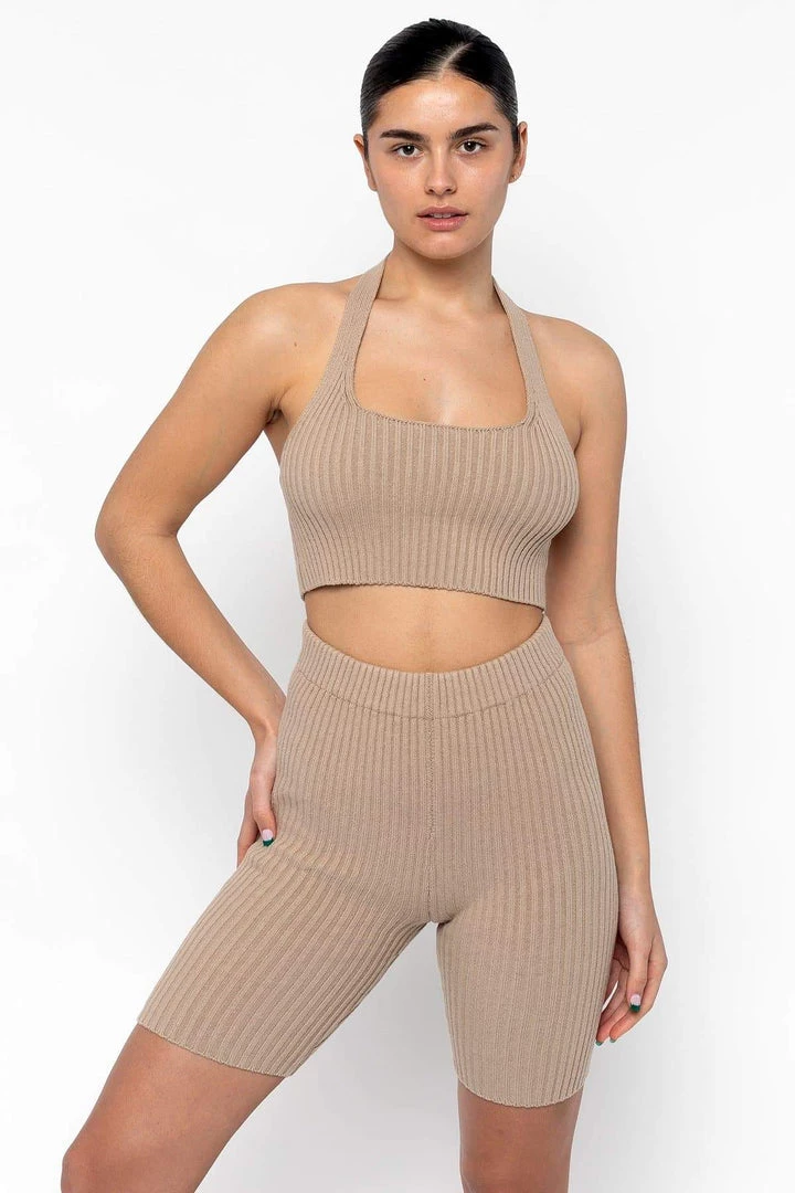 Los Angeles Apparel RFK51 - Ultra Heavy Knit Ribbed Halter Top 4 Los Angeles Apparel RFK51 - Ultra Heavy Knit Ribbed Halter Top