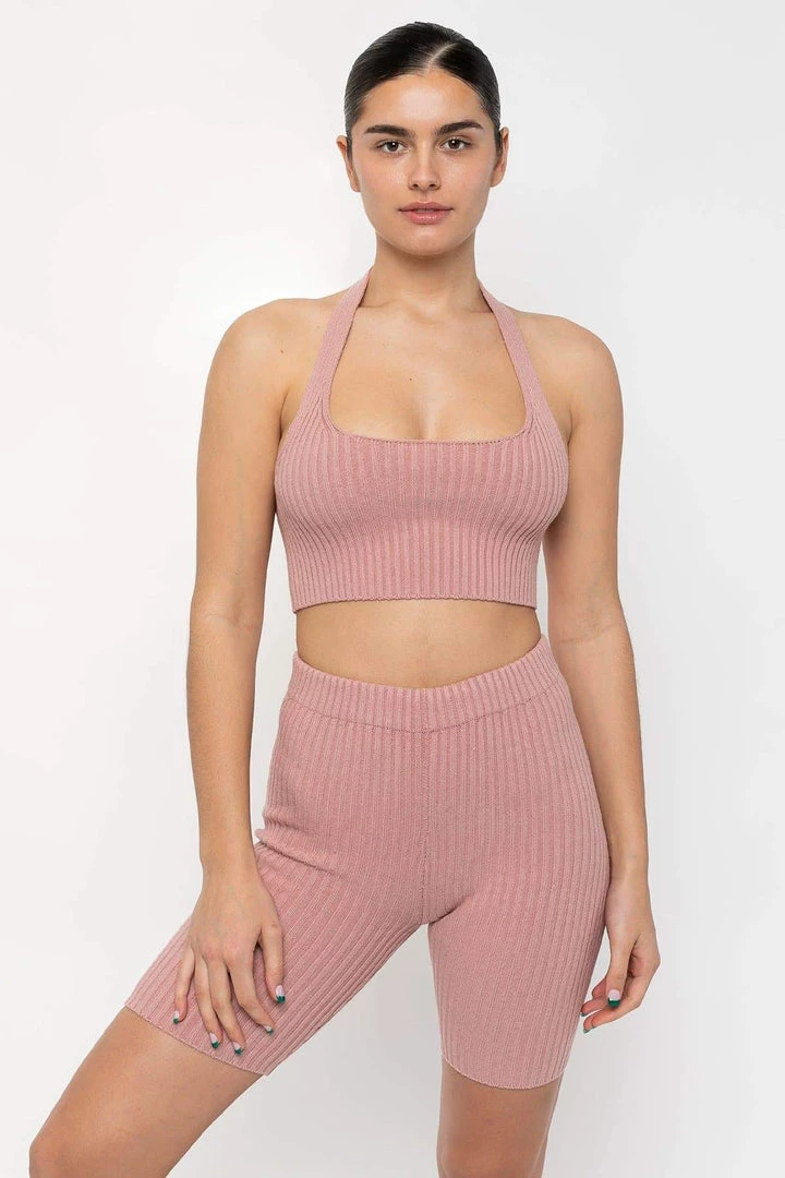 Los Angeles Apparel RFK51 - Ultra Heavy Knit Ribbed Halter Top 3 Los Angeles Apparel RFK51 - Ultra Heavy Knit Ribbed Halter Top