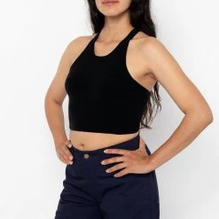 Los Angeles Apparel Women's RFK53 - V Strap Knit Top