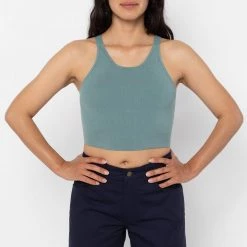 Los Angeles Apparel Women's RFK53 - V Strap Knit Top