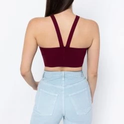 Los Angeles Apparel Women's RFK53 - V Strap Knit Top