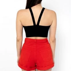 Los Angeles Apparel Women's RFK53 - V Strap Knit Top