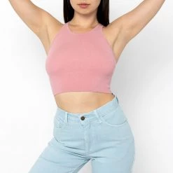 Los Angeles Apparel Women's RFK53 - V Strap Knit Top