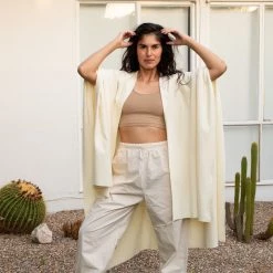 Los Angeles Apparel RHFR399GD - Heavy Cotton Rib Poncho Women's