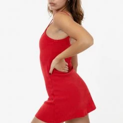 Los Angeles Apparel RHR318GD - Heavy Rib Spaghetti Mini Dress Women's