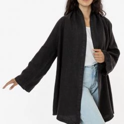 Los Angeles Apparel RLIN12GD - Linen Front Tie Cardigan Women's 13 Los Angeles Apparel RLIN12GD - Linen Front Tie Cardigan Women's