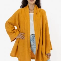 Los Angeles Apparel RLIN12GD - Linen Front Tie Cardigan Women's 12 Los Angeles Apparel RLIN12GD - Linen Front Tie Cardigan Women's