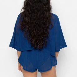 Los Angeles Apparel RIN304GD - Cotton Fishnet Garment Dye Shorts Women's