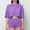 Los Angeles Apparel RIN331GD - Cotton Fishnet Garment Dye Crop Top Women's 1 Los Angeles Apparel RIN331GD - Cotton Fishnet Garment Dye Crop Top Women's