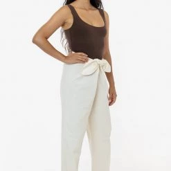 Los Angeles Apparel Women's RJC325GD - Poplin Tie Front Pant