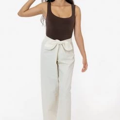 Los Angeles Apparel Women's RJC325GD - Poplin Tie Front Pant