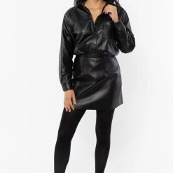 Los Angeles Apparel RLH3027 - Leather Button Up