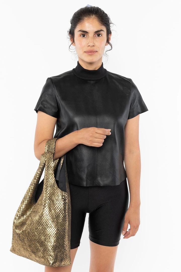 Los Angeles Apparel RLH3405 - Embellished Leather Shopping Bag 7 Los Angeles Apparel RLH3405 - Embellished Leather Shopping Bag