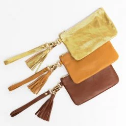 Los Angeles Apparel RLH3407 - The Leather Wristlet Zip Pouch