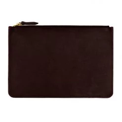 Los Angeles Apparel RLH3413 - Large Leather Zip Pouch Women's