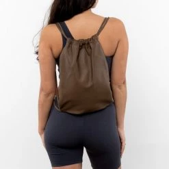 Los Angeles Apparel RLH3414 - Unisex Leather Drawstring Backpack