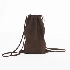 Los Angeles Apparel RLH3414 - Unisex Leather Drawstring Backpack