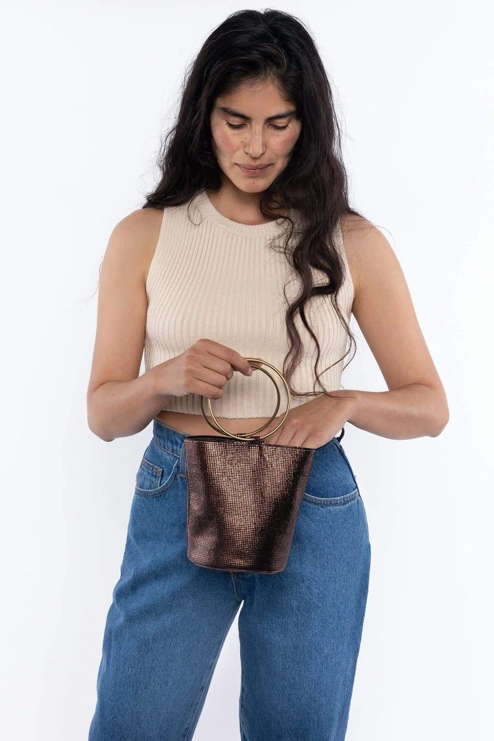Los Angeles Apparel RLH3422 - Mini O Ring Bucket Bag 11 Los Angeles Apparel RLH3422 - Mini O Ring Bucket Bag