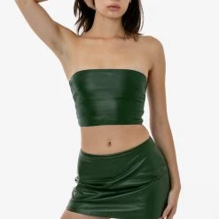 Los Angeles Apparel RLH739 - Leather Micro Mini Skort Women's 27 Los Angeles Apparel RLH739 - Leather Micro Mini Skort Women's