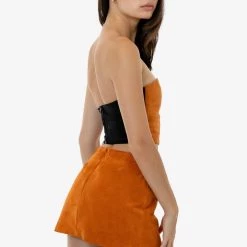 Los Angeles Apparel RLH739 - Suede Micro Mini Skort Women's