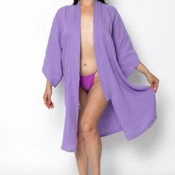 Los Angeles Apparel RLIN01GD - Linen Kimono Robe 18 Los Angeles Apparel RLIN01GD - Linen Kimono Robe