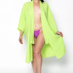 Los Angeles Apparel RLIN01GD - Linen Kimono Robe 20 Los Angeles Apparel RLIN01GD - Linen Kimono Robe