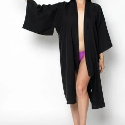 Los Angeles Apparel RLIN01GD - Linen Kimono Robe 22 Los Angeles Apparel RLIN01GD - Linen Kimono Robe