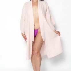 Los Angeles Apparel RLIN01GD - Linen Kimono Robe