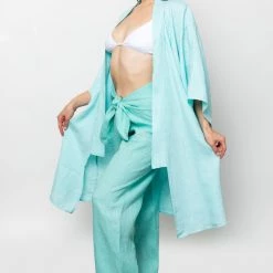 Los Angeles Apparel RLIN01GD - Linen Kimono Robe 25 Los Angeles Apparel RLIN01GD - Linen Kimono Robe