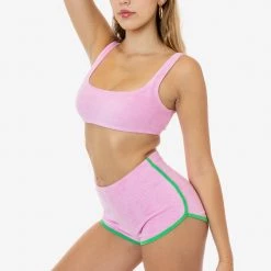 Los Angeles Apparel RLT3005 - Loop Terry Squareneck Bra Top Women's 18 Los Angeles Apparel RLT3005 - Loop Terry Squareneck Bra Top Women's