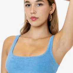 Los Angeles Apparel RLT3005 - Loop Terry Squareneck Bra Top Women's 24 Los Angeles Apparel RLT3005 - Loop Terry Squareneck Bra Top Women's