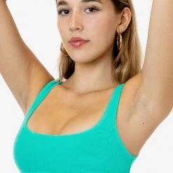 Los Angeles Apparel RLT3005 - Loop Terry Squareneck Bra Top Women's 26 Los Angeles Apparel RLT3005 - Loop Terry Squareneck Bra Top Women's
