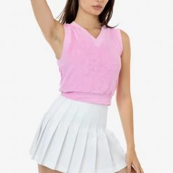 Los Angeles Apparel Women's RLT357 - Loop Terry V-Neck Vest