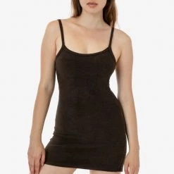 Los Angeles Apparel Women's RLT3601 - Loop Terry Spaghetti Mini Dress