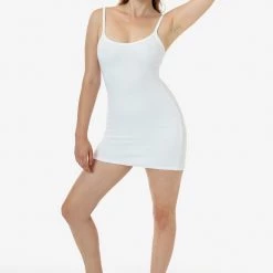 Los Angeles Apparel Women's RLT3601 - Loop Terry Spaghetti Mini Dress