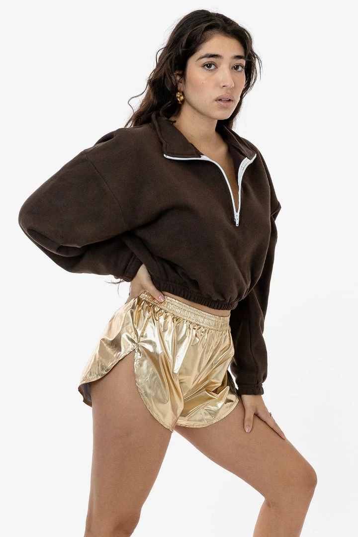 Los Angeles Apparel RNF304F - Metallic Nylon Foil Women's Running Shorts 6 Los Angeles Apparel RNF304F - Metallic Nylon Foil Women's Running Shorts