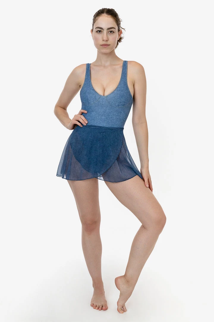 Los Angeles Apparel RNS300P - Printed Micro Mesh Wrap Skirt Women's 9 Los Angeles Apparel RNS300P - Printed Micro Mesh Wrap Skirt Women's