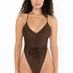 Los Angeles Apparel Women's RNT109 - Vintage High Cut One Piece